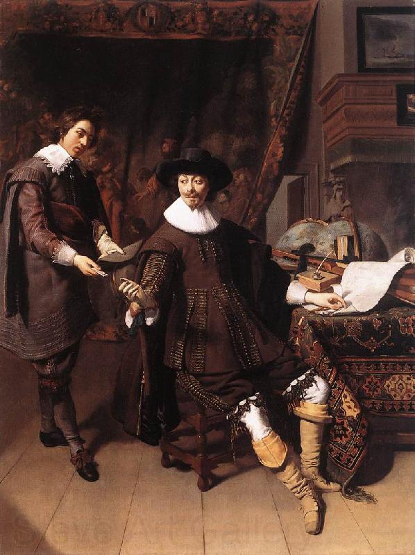 KEYSER, Thomas de Constantijn Huygens and his Clerk g Norge oil painting art